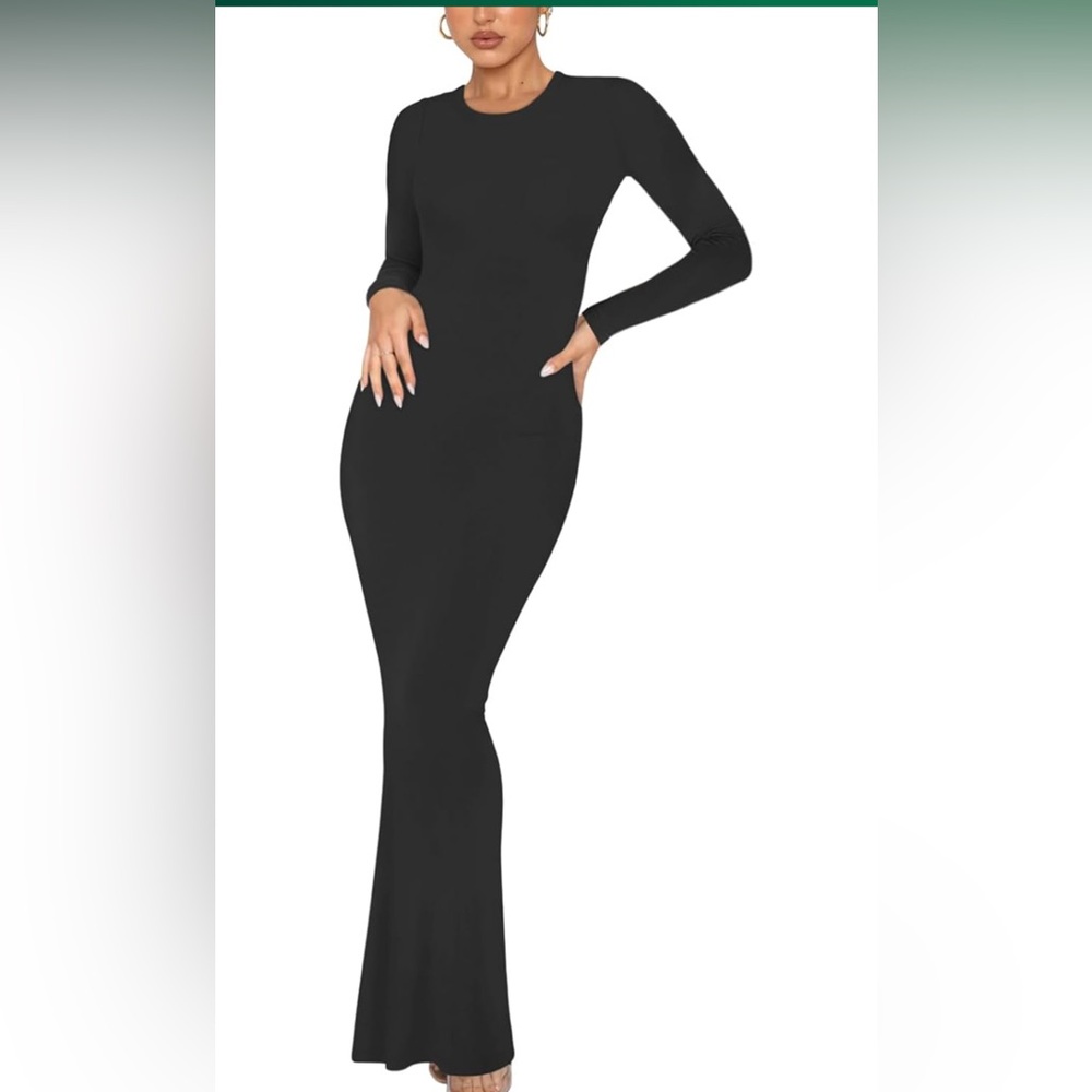 Elegant Black Long Sleeve Dress